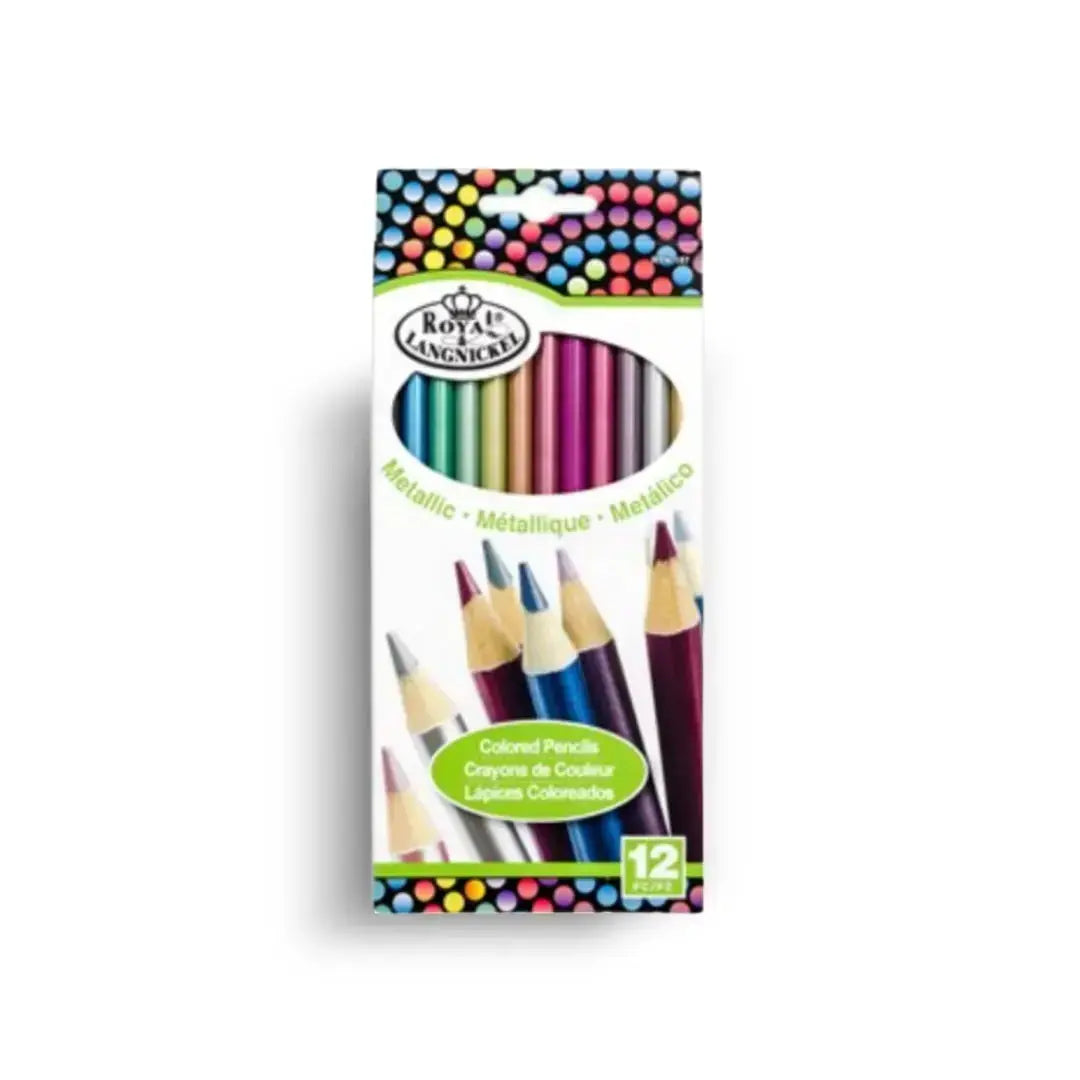 12 Metallic Colored Pencils