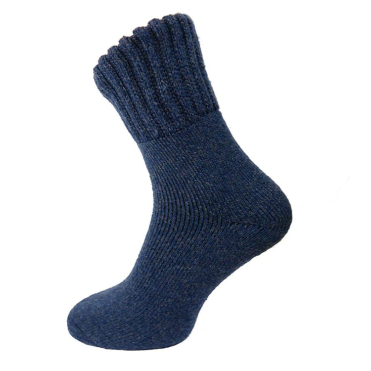 Unisex Navy Wool Blend Socks