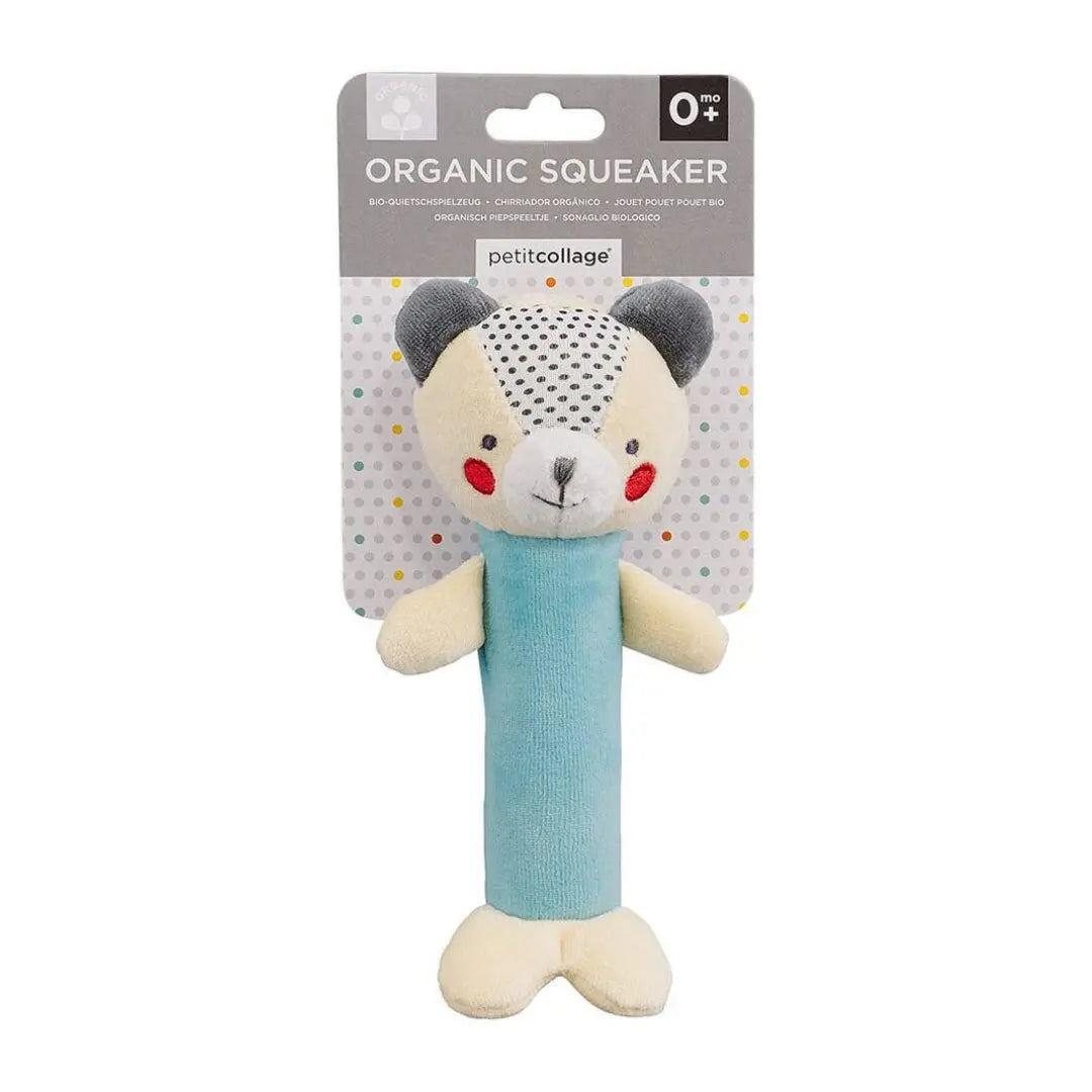 Petit Collage Organic Bear Squeaker Rattle