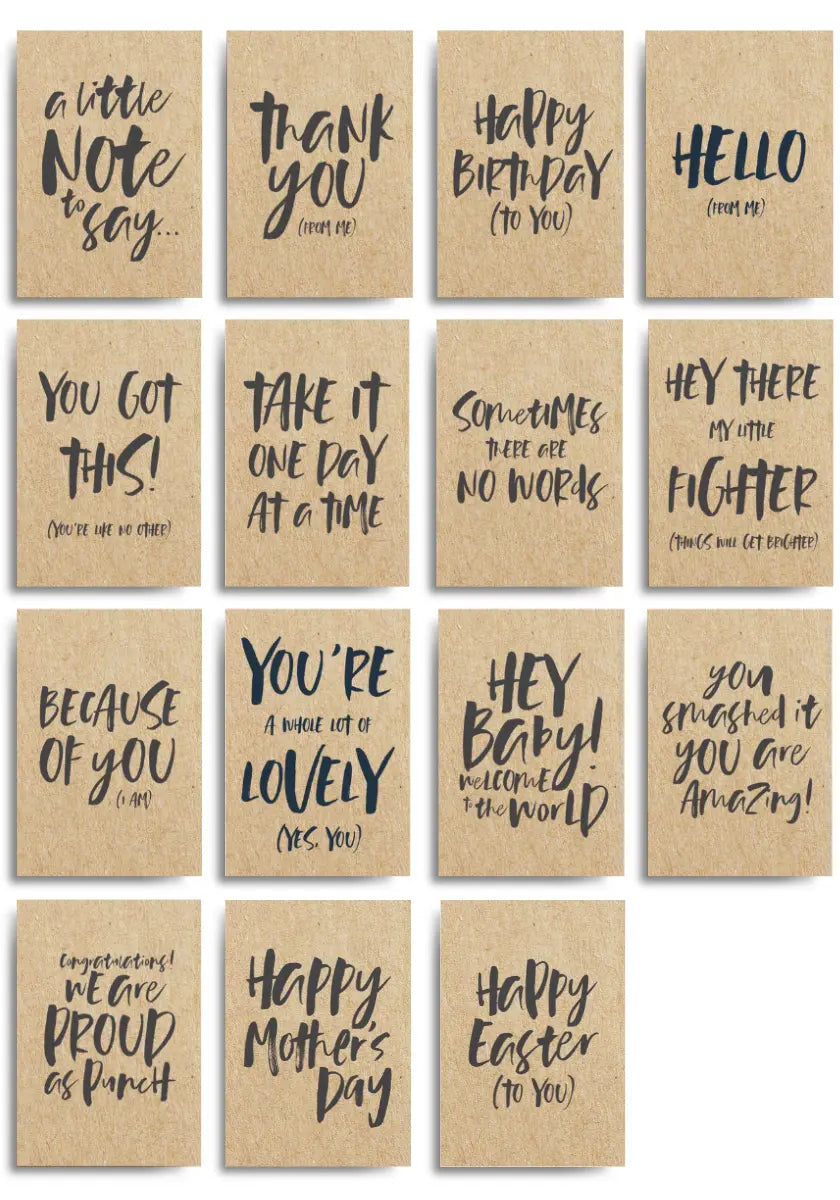 brown paper packages postcard options
