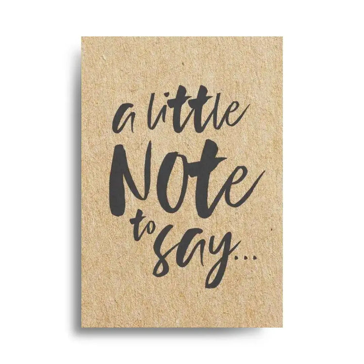 A little note to say