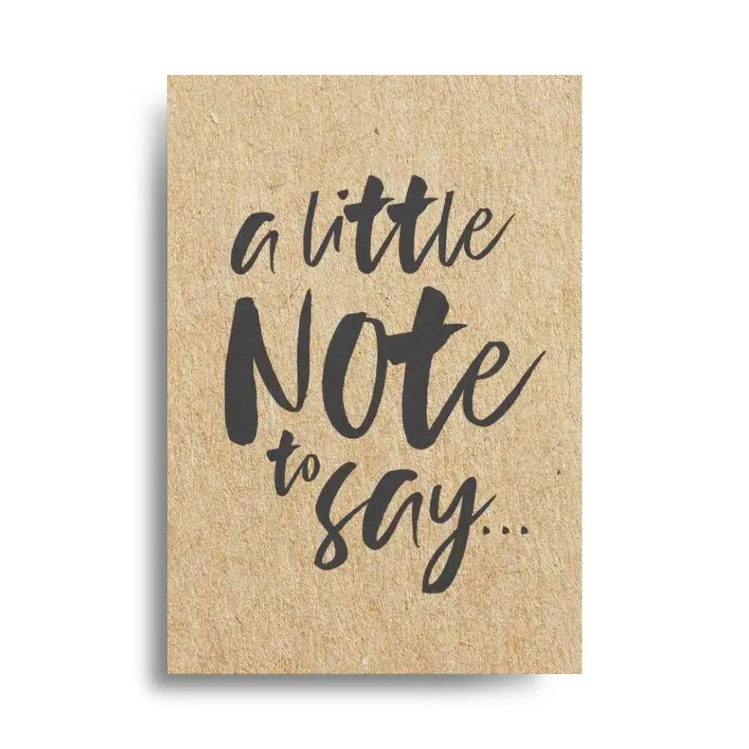 A little note to say