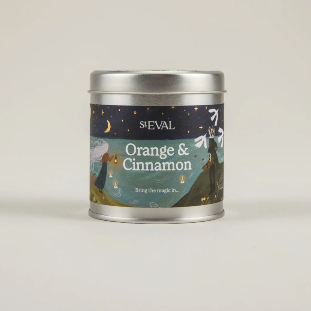 St. Eval. orange and cinnamon scented christmas tin candle