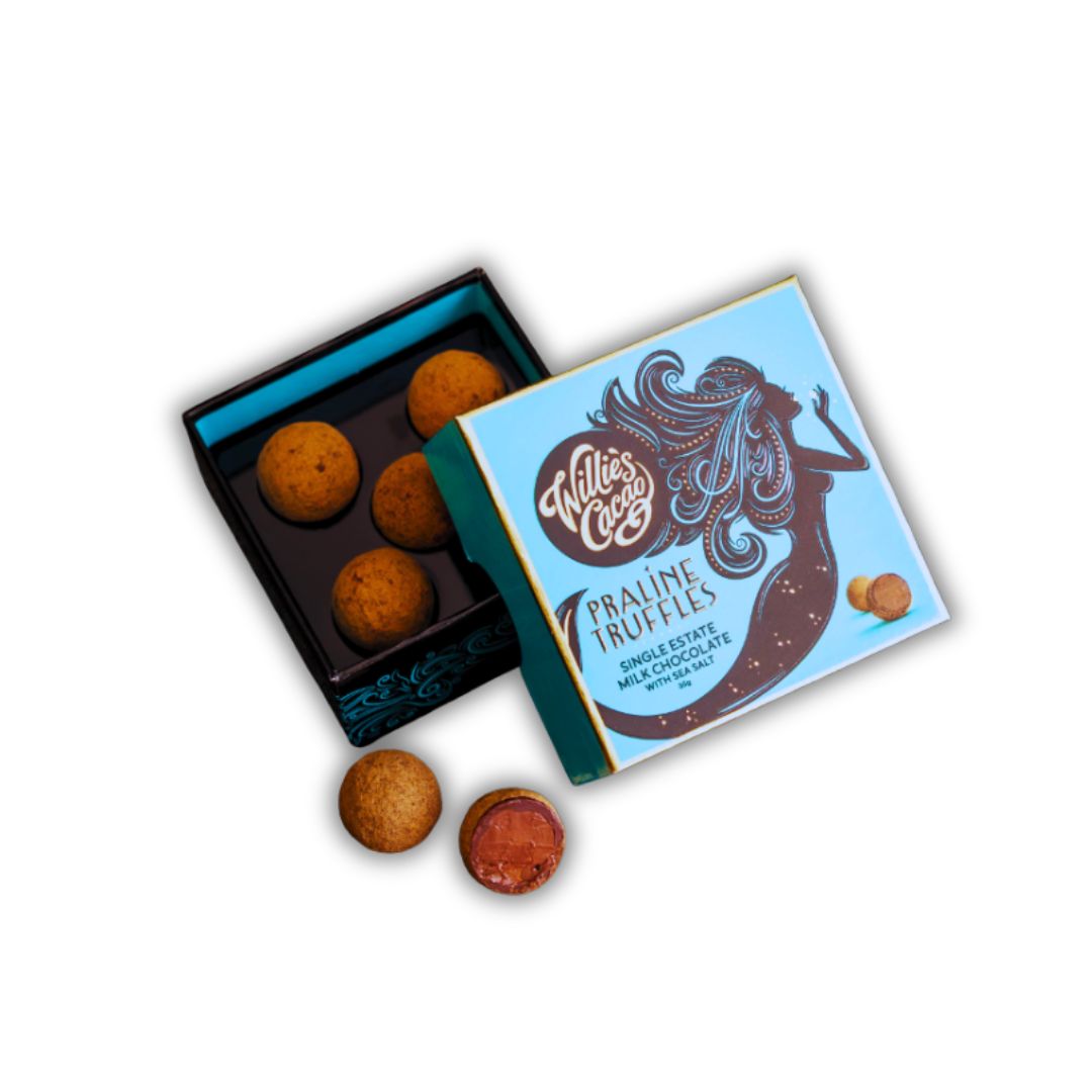 Willie's Milk Chocolate Praline Truffles With Sea Salt
