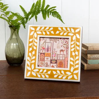 Square Resin Picture Frame - Mustard