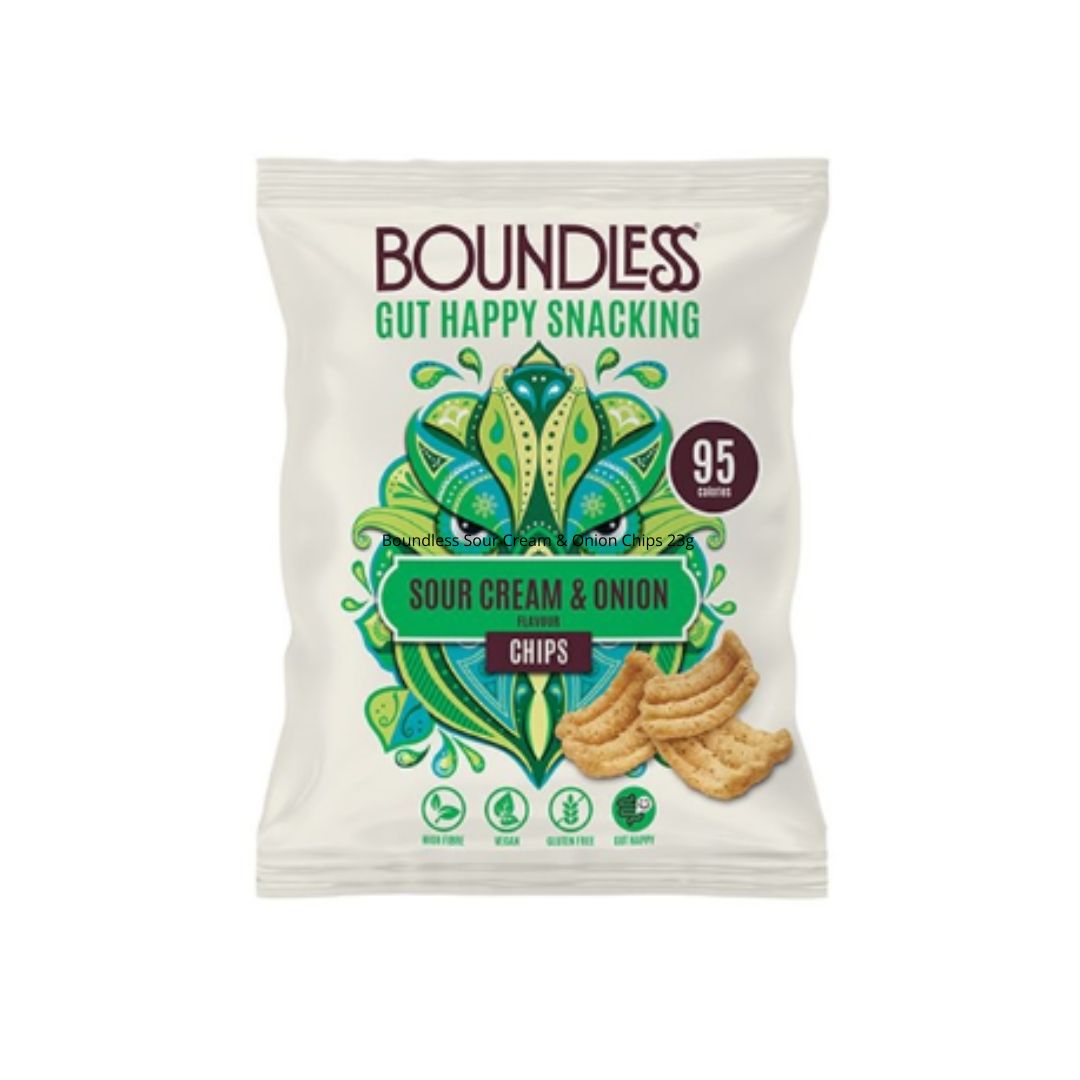 Package of Boundless Sour Cream & Onion Chips on a white background