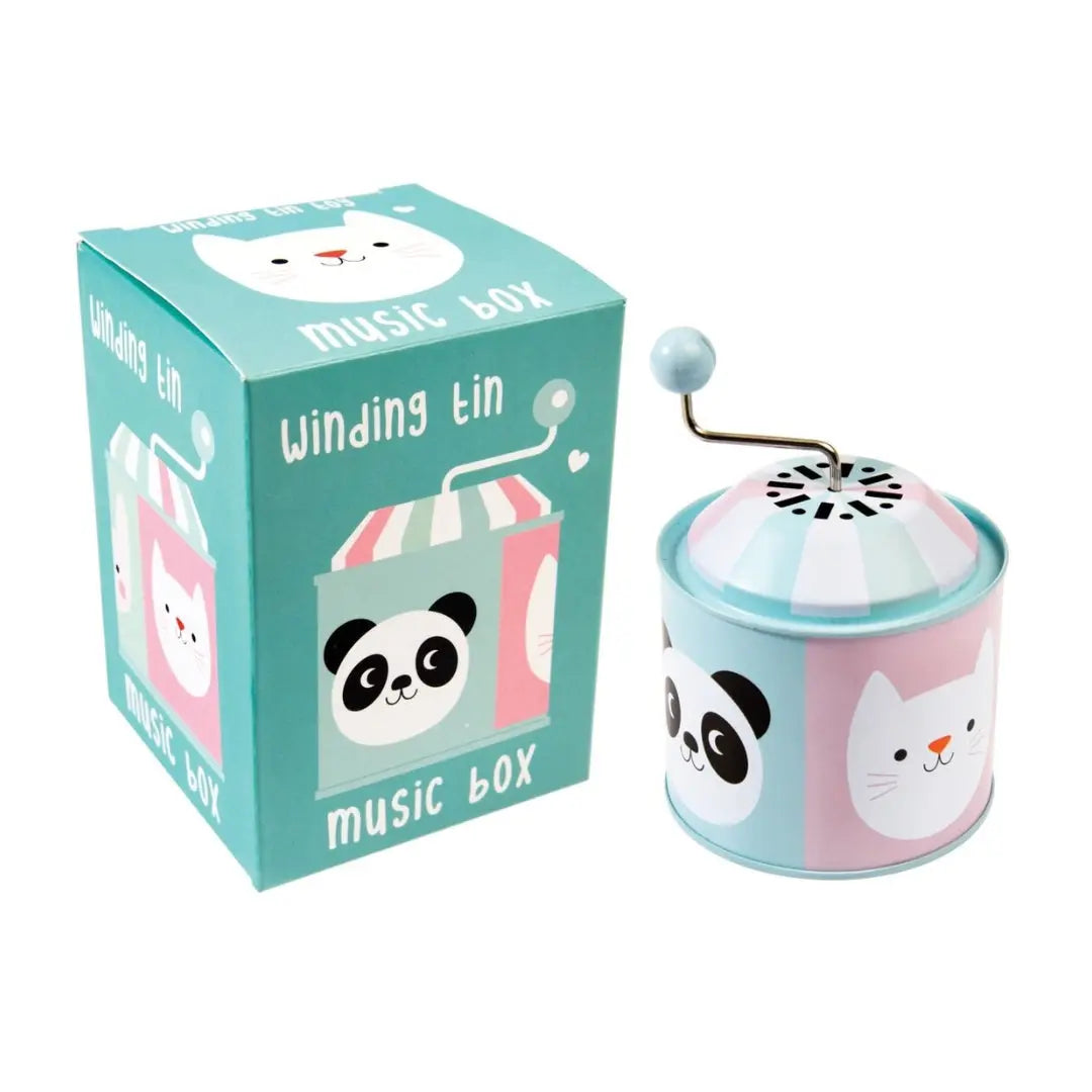 Children's Winding Tin Music Box 