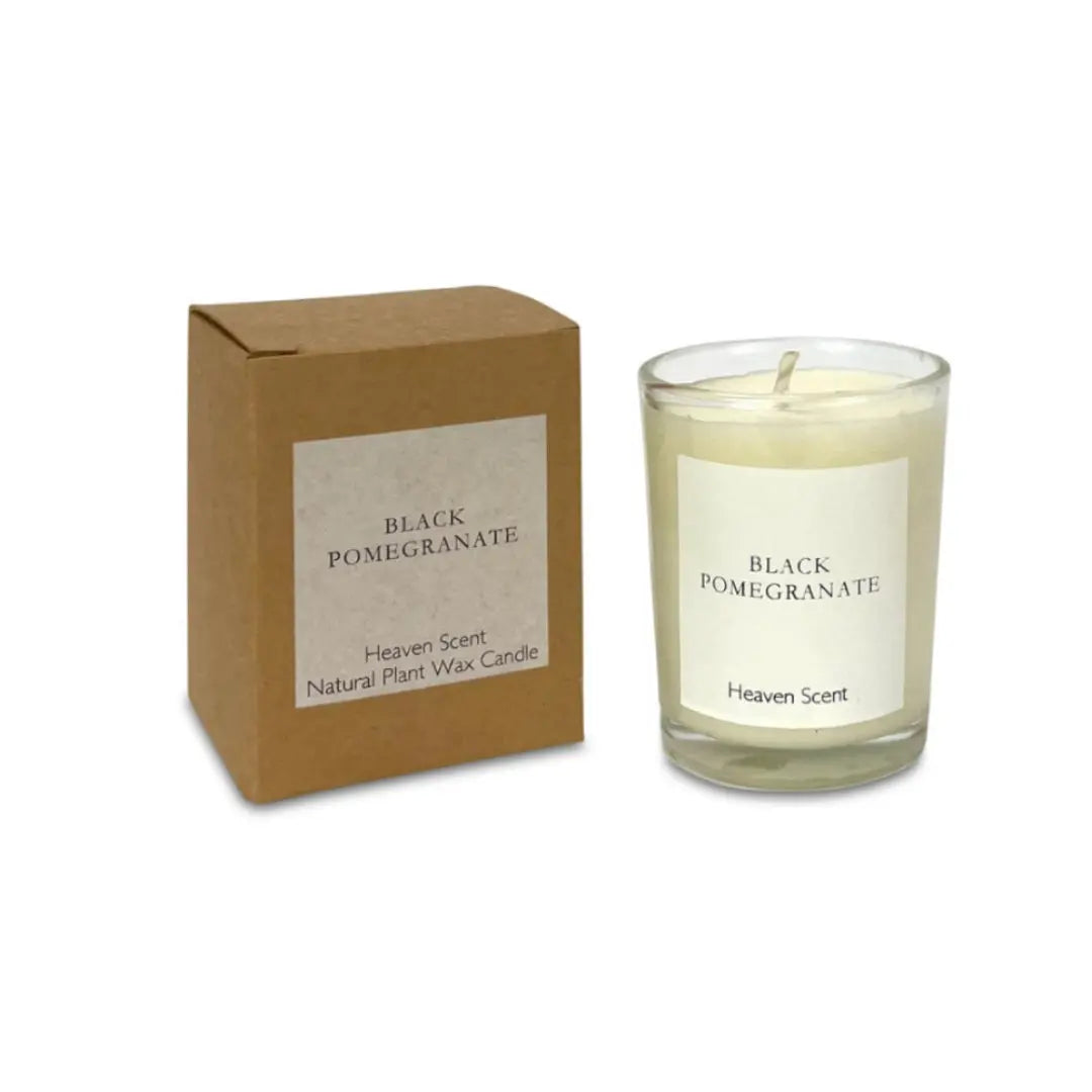 Glass Candle in Black Pomegranate 
