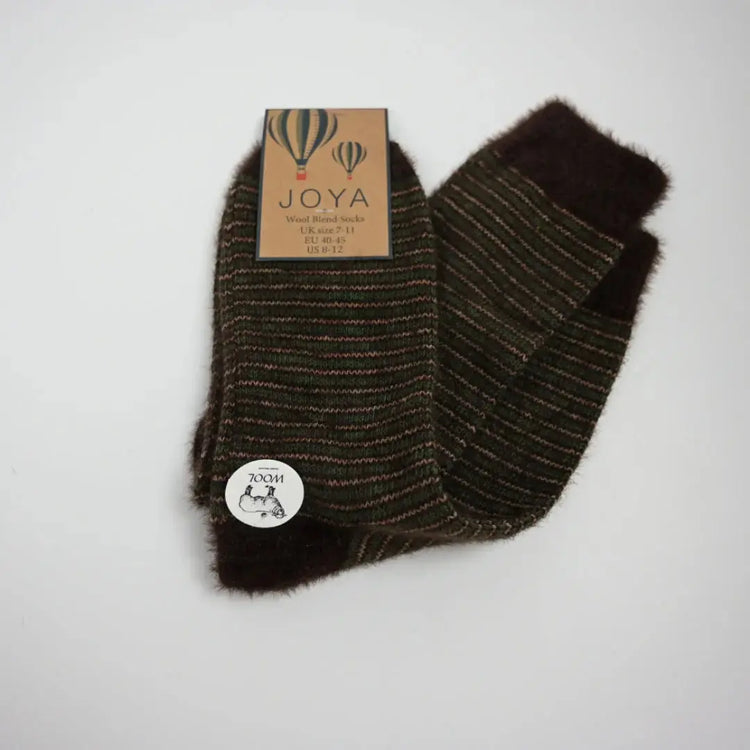 Mens Fluffy Wool Blend Socks 