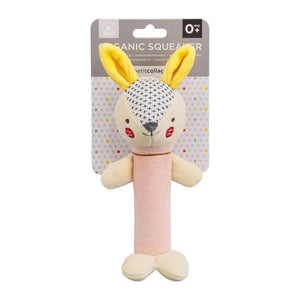 Petit Collage Organic Bunny Squeaker Rattle 