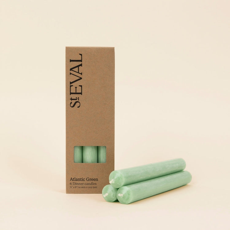 St. Eval Atlantic Green Dinner Candles