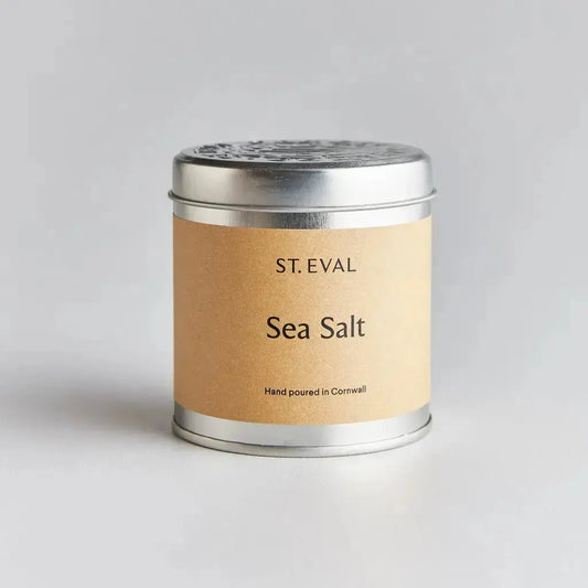 St eval sea salt tin candle