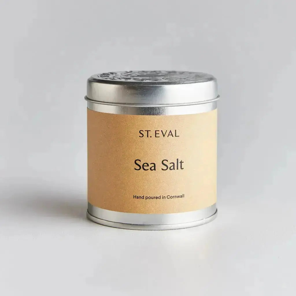 St eval sea salt tin candle