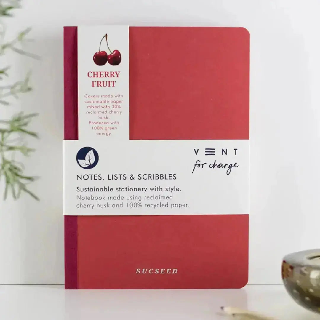A6 Vent Recycled Cherry Notebook 