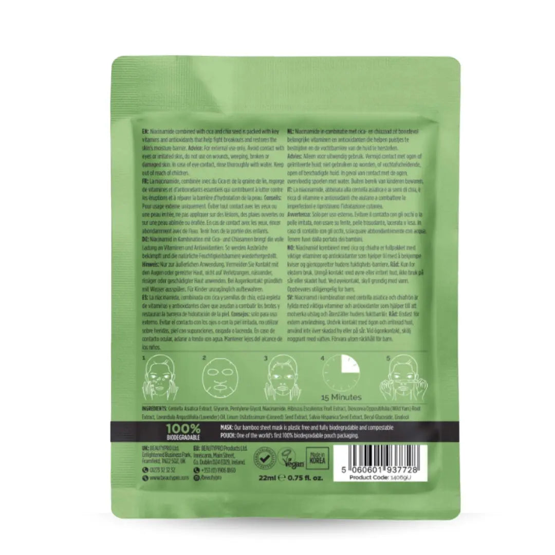 Beauty Pro - CICA Niacinamide Facial Sheet Mask 