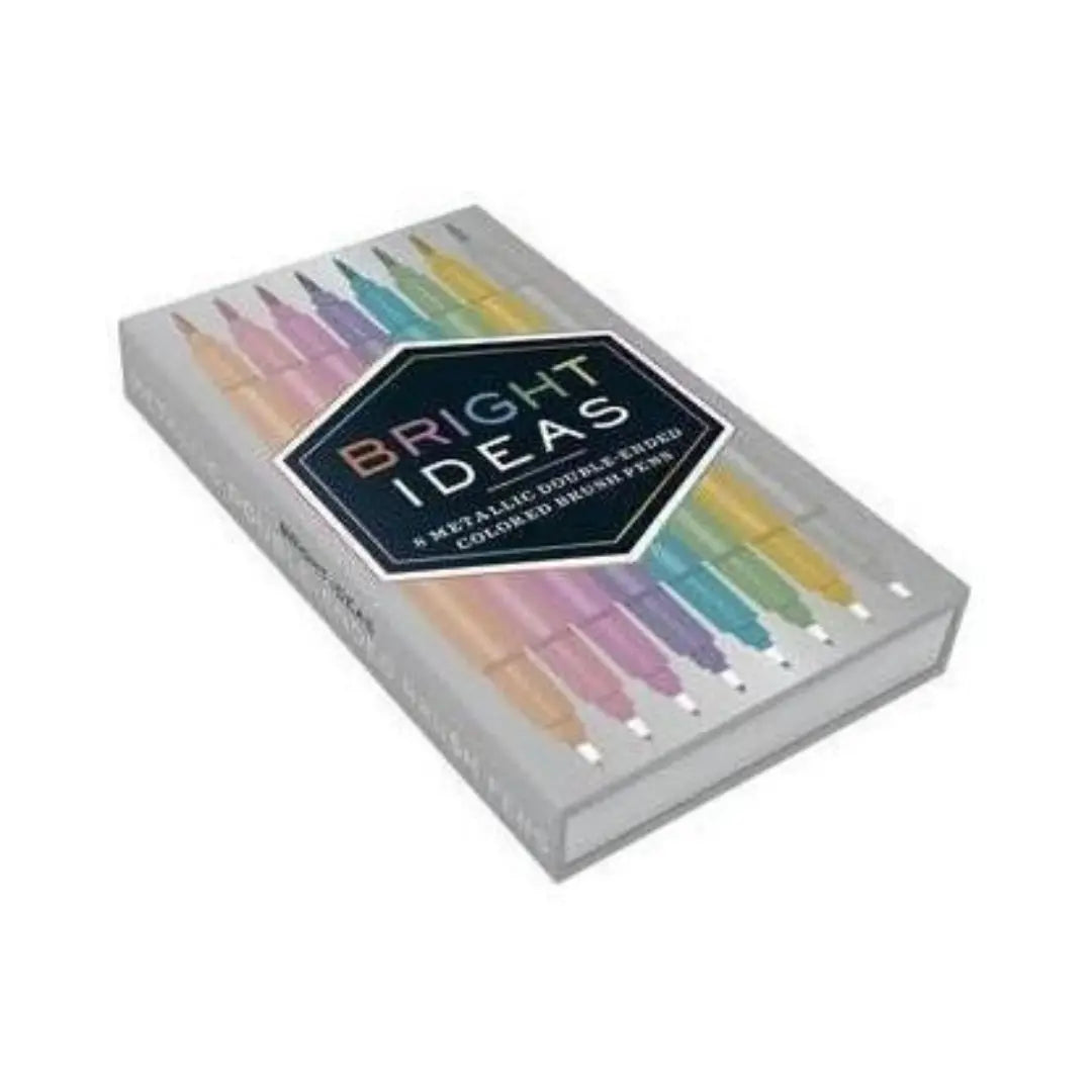 Bright Ideas 8 Double-Ended Metallic Brush Pens 
