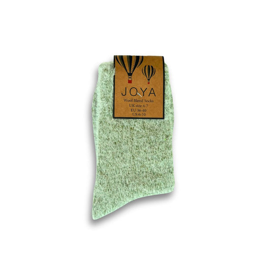 Extra Thick Fluffy Wool Blend Socks in Green