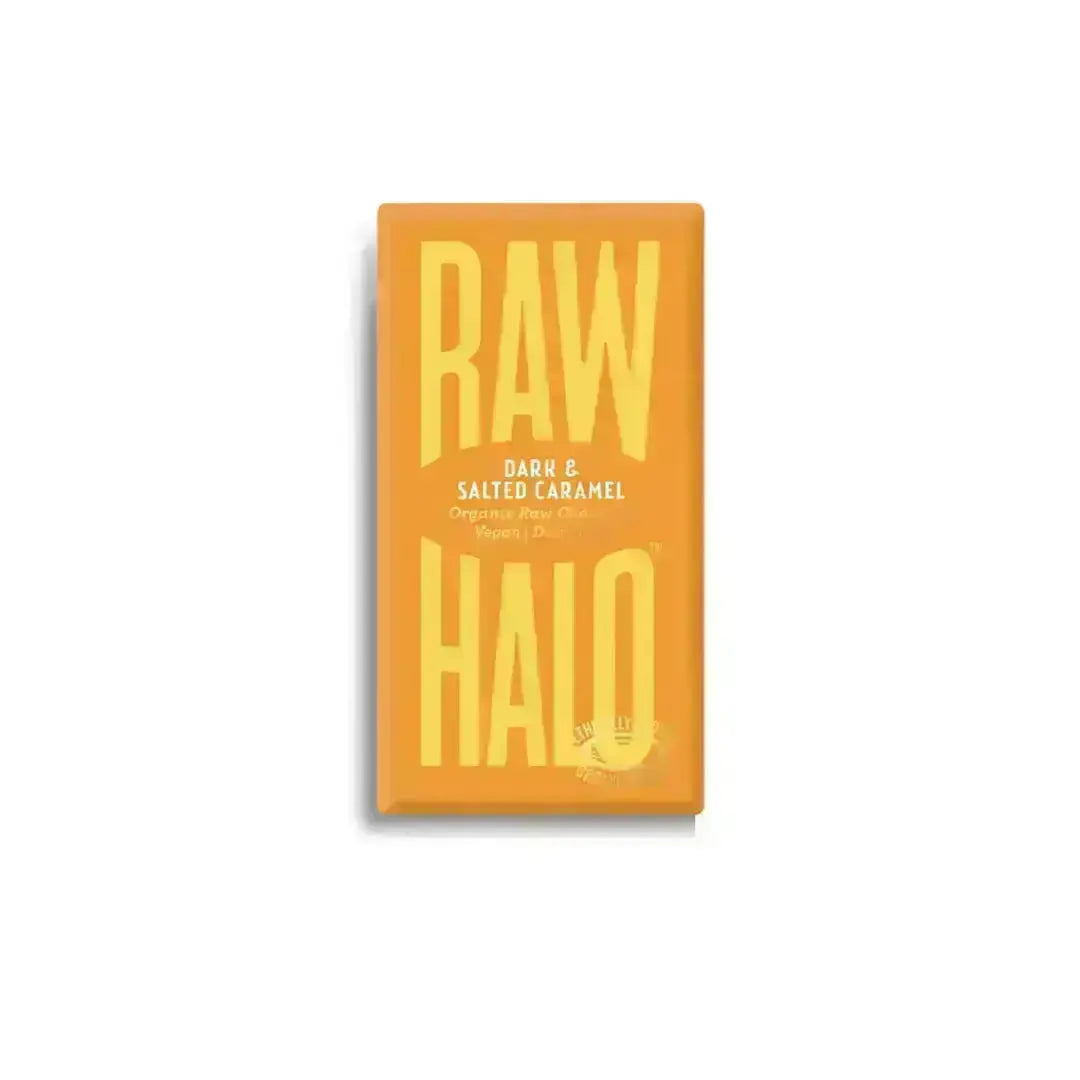 Raw Halo Dark & Salted Caramel Chocolate Bar 