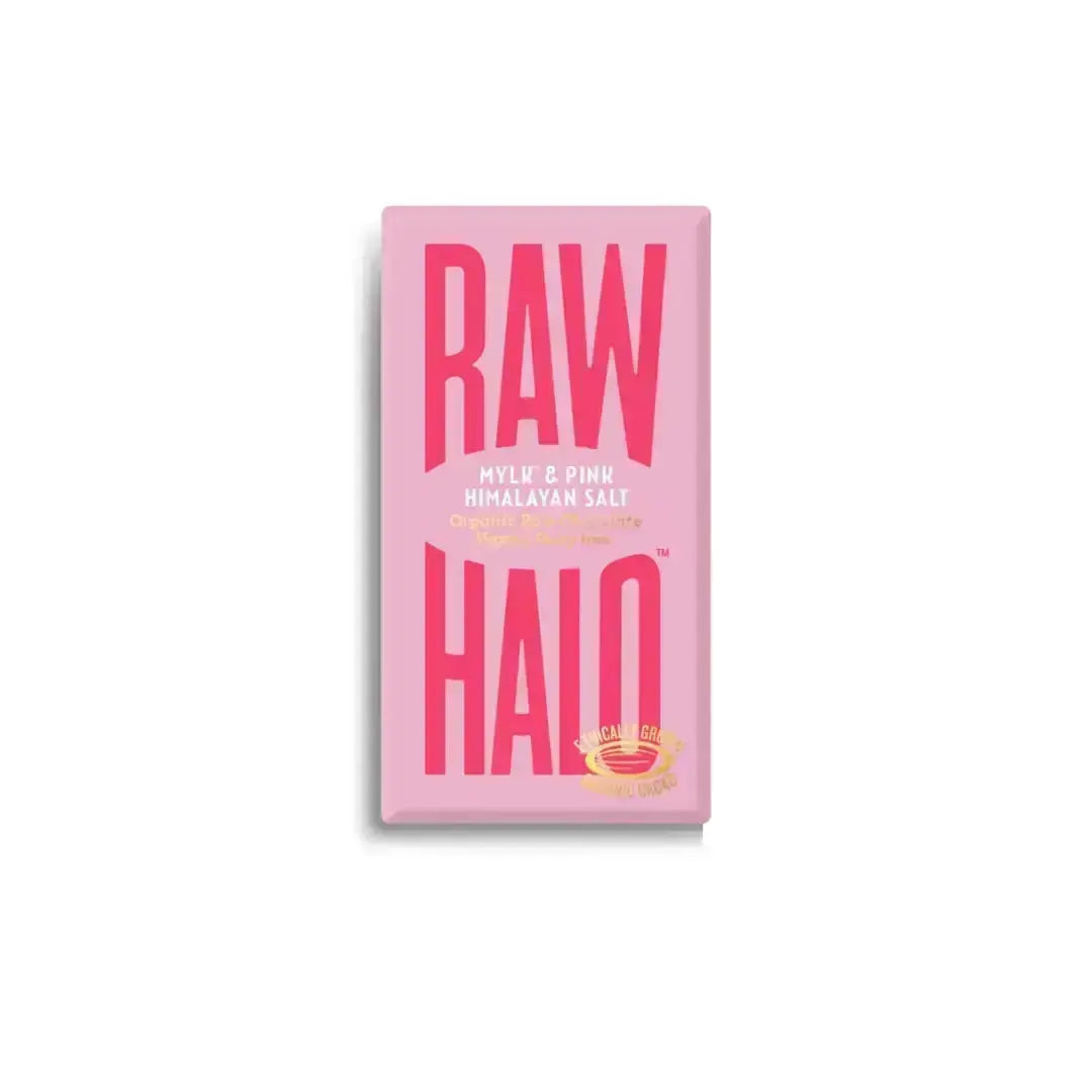 Raw Halo Mylk & Pink Salt Chocolate Bar 