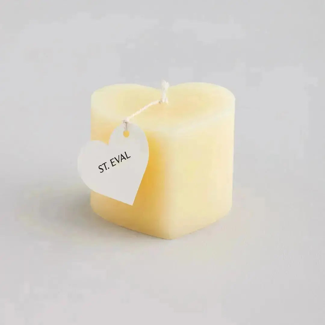 St. Eval Ivory Heart Candle 