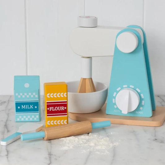 Wooden-toy-food-mixer-playset 